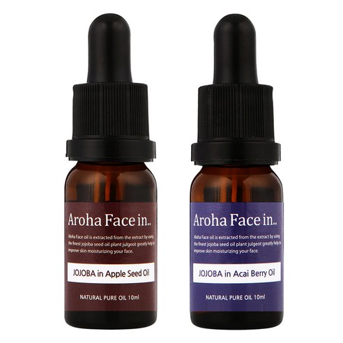 아로하트리즈 아로하페이스인 오일 세트, 애플씨드 10ml + 아사이베리 10ml, 1세트