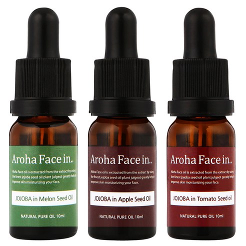 아로하트리즈 아로하페이스인 오일 세트, 멜론씨드 10ml + 애플씨드 10ml + 토마토씨드 10ml, 1세트