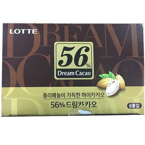 드림카카오 56% 초콜릿, 86g, 6개
