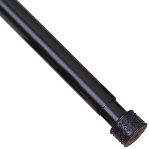 준앤컴퍼니 25mm 앤드캡 커튼봉 10호 250~300cm, 블랙, 1개