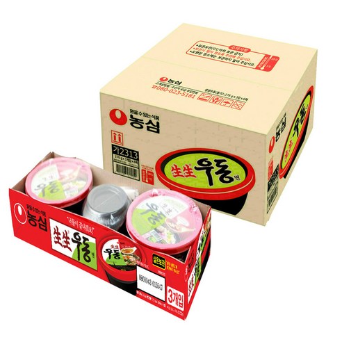 농심 생생우동컵 용기 3p, 276g
