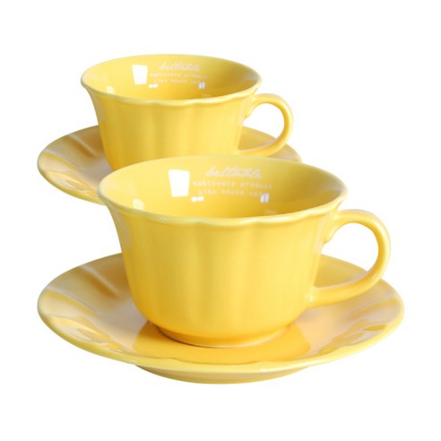 벨루즈카사 프란시아 커피잔, YELLOW, 2개입