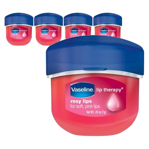 바세린 미니 립 테라피 로지 립밤 7g, 로지립스, 5개