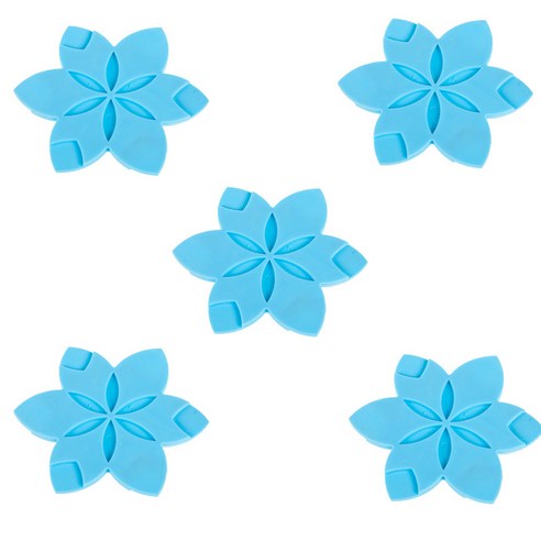 인터팝 실리콘 벚꽃받침, 블루, 5개입