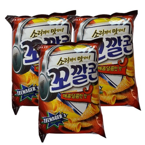 롯데 꼬깔콘 매콤달콤한맛, 155g, 3개