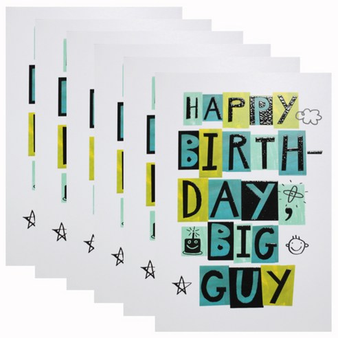 홀마크 생일 축하 카드, BIG GUY WWV2094, 6개입