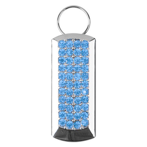 칼론 큐빅 스팽글 스윙형 USB 메모리 블루 + 스트랩 2p, 8GB