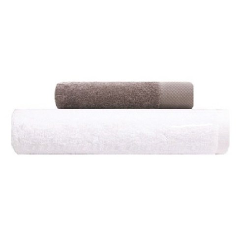 송월타월 호텔용 바스타월 흰색 + 호텔용 타월 140g, 브라운, 1세트