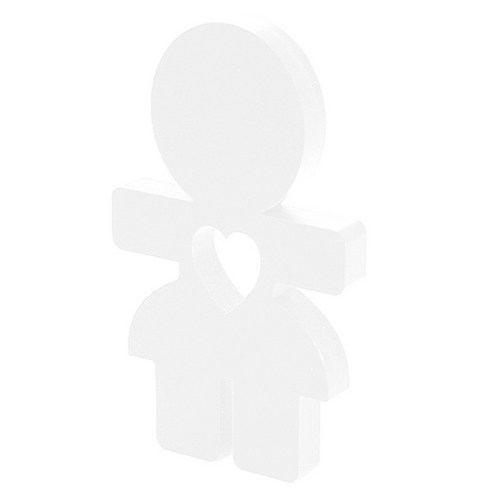 쿠 홈 인테리어 소품 아크릴 스텐딩 이모티콘, 여자 (투명)