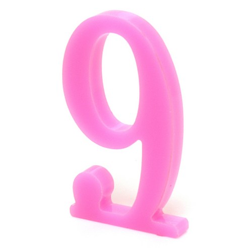 쿠 홈 인테리어 소품 아크릴 스텐딩 이니셜02 숫자, 9 (핑크)