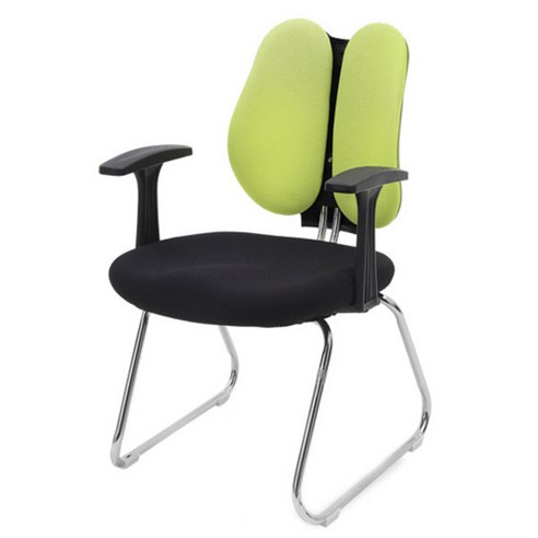 체어포커스 스쿨 AW-FM 팔걸이 고정의자 인조가죽, 그린