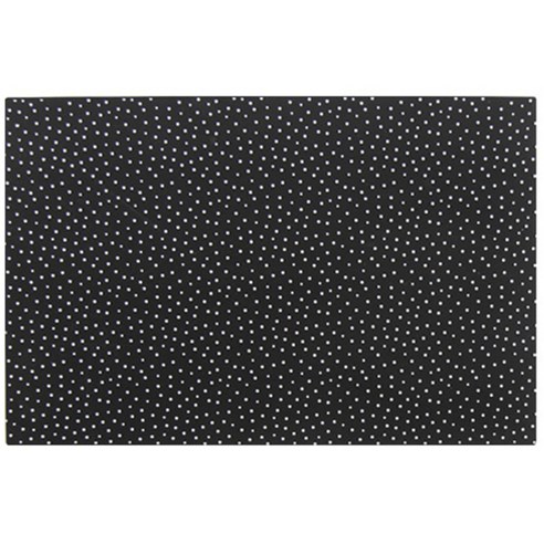 포터리어 실리콘 테이블매트 도트, 블랙, 43 x 28.4 cm