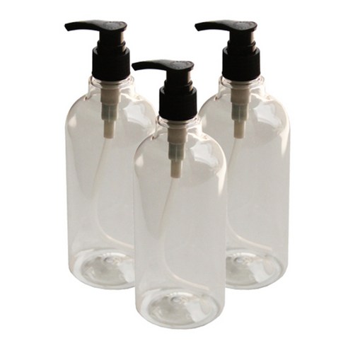 리버그린 투명 라인 공병 블랙캡 500ml, 3개입