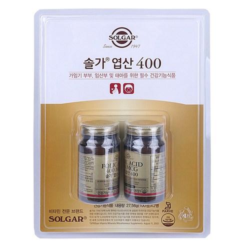 솔가 엽산 400, 100정, 2개