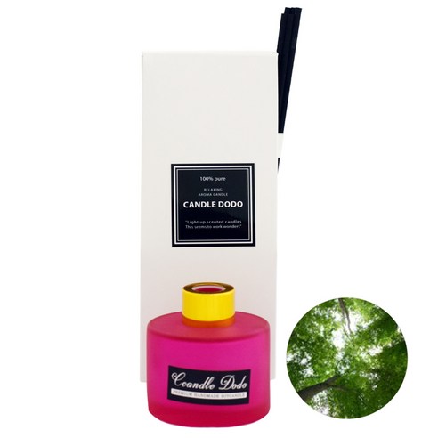 캔들도도 천연아로마 컬러라운드 핫핑크 디퓨저 100ml, 피톤치드 (전나무)
