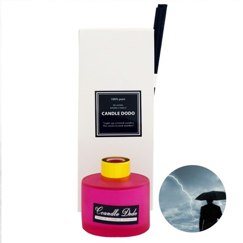 캔들도도 천연아로마 컬러라운드 핫핑크 디퓨저 100ml, 스톰워치