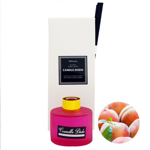 캔들도도 천연아로마 컬러라운드 핫핑크 디퓨저 100ml, 사케