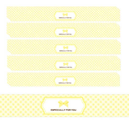 도나앤데코 체크디자인 띠지 25p, 옐로, 1개