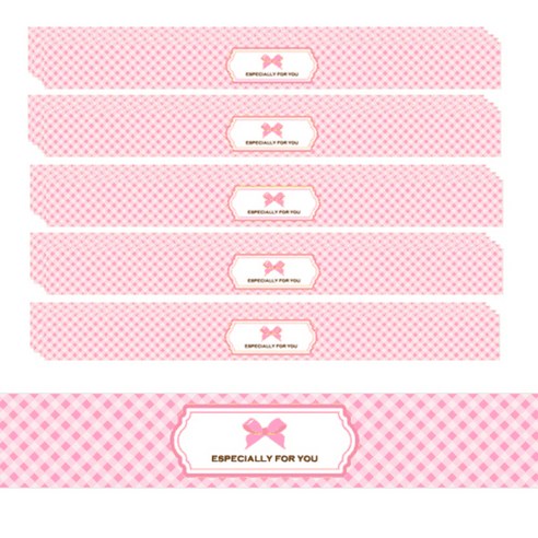 도나앤데코 체크디자인 띠지 25p, 연핑크, 1개