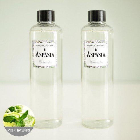 아스파시아 디퓨저 리필 오일 2p, 라임바질&만다린, 300ml