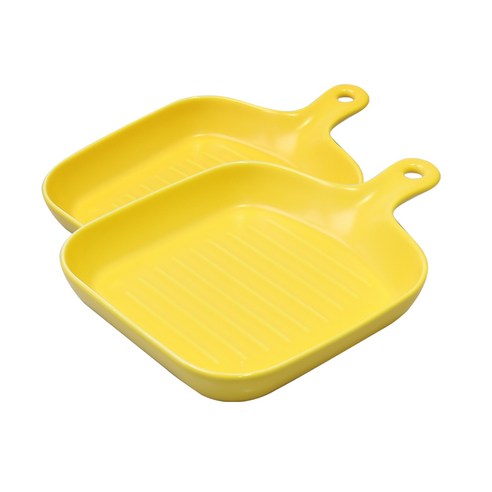 푸코 스퀘어 팬 플레이트 2p, 옐로우