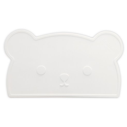 더우드랜드 르디테일 미뇽 곰 이유식매트, 화이트, 1개
