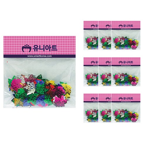 유니아트 1000 스팡클 비즈, 단풍잎, 10개입