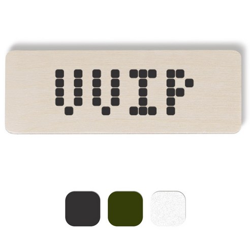 1AM 픽셀도어사인 직사각 + 5mm 픽셀 스티커 3p, 진회색, 올리브, 반사