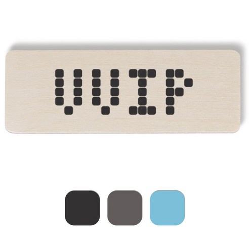 1AM 픽셀도어사인 직사각 + 5mm 픽셀 스티커 3p, 진회색, 연회색, 하늘색