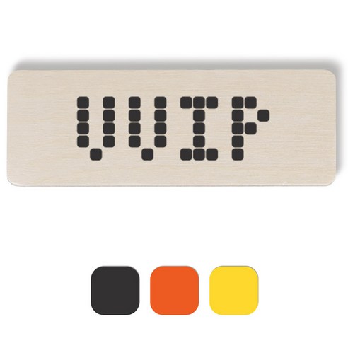 1AM 픽셀도어사인 직사각 + 5mm 픽셀 스티커 3p, 진회색, 주황색, 노란색