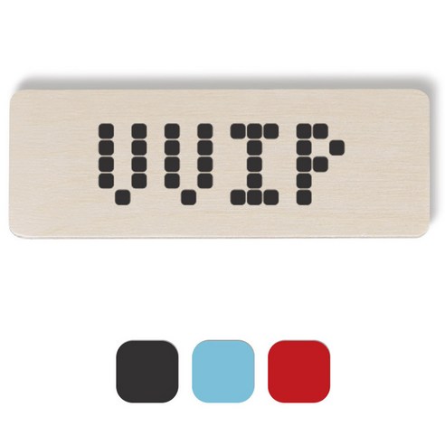 1AM 픽셀도어사인 직사각 + 5mm 픽셀 스티커 3p, 진회색, 하늘색, 빨간색