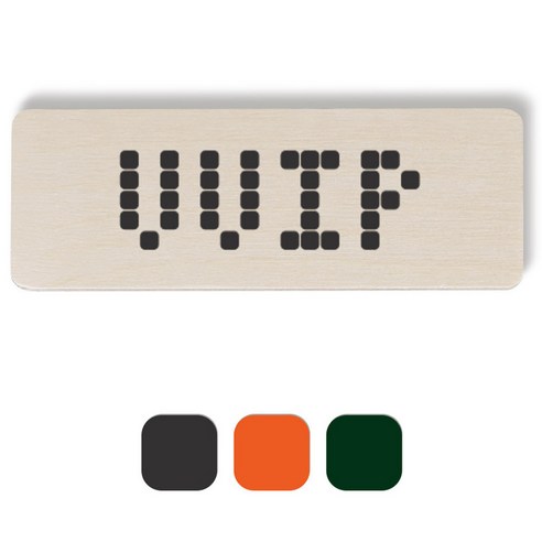 1AM 픽셀도어사인 직사각 + 5mm 픽셀 스티커 3p, 진회색, 주황색, 초록색