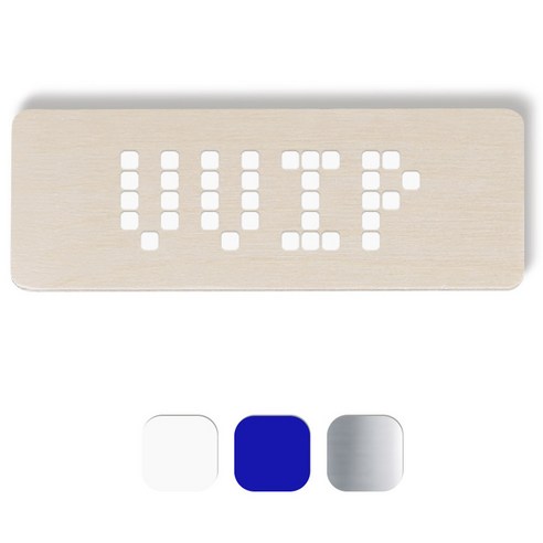 1AM 픽셀도어사인 직사각 + 5mm 픽셀 스티커 3p, 흰색, 파란색, 은색