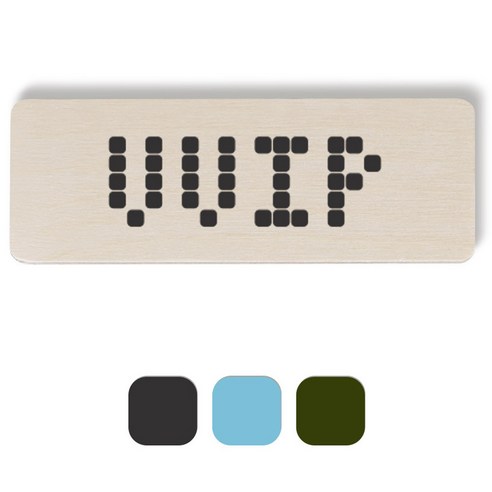 1AM 픽셀도어사인 직사각 + 5mm 픽셀 스티커 3p, 진회색, 하늘색, 올리브