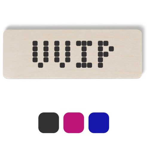 1AM 픽셀도어사인 직사각 + 5mm 픽셀 스티커 3p, 진회색, 분홍색, 파란색