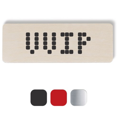 1AM 픽셀도어사인 직사각 + 5mm 픽셀 스티커 3p, 진회색, 빨간색, 은색