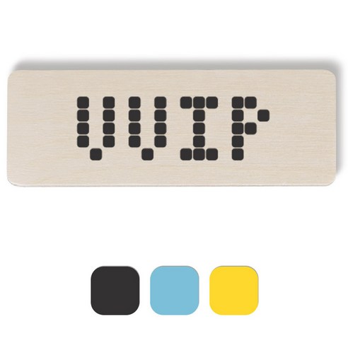 1AM 픽셀도어사인 직사각 + 5mm 픽셀 스티커 3p, 진회색, 하늘색, 노란색