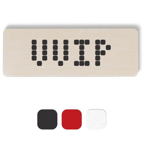 1AM 픽셀도어사인 직사각 + 5mm 픽셀 스티커 3p, 진회색, 빨간색, 반사