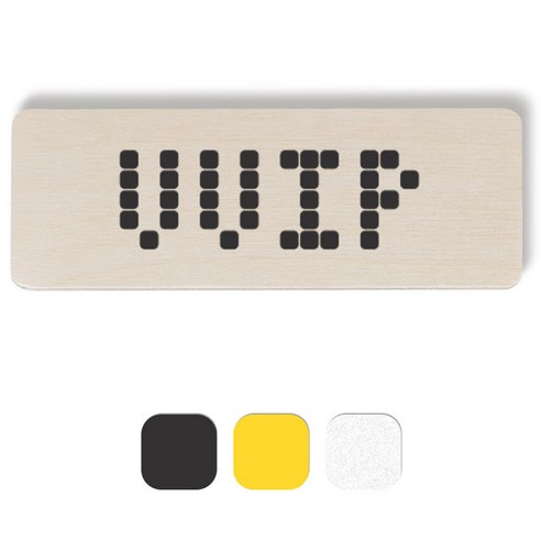 1AM 픽셀도어사인 직사각 + 5mm 픽셀 스티커 3p, 진회색, 노란색, 반사