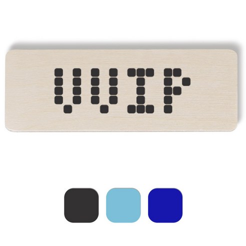 1AM 픽셀도어사인 직사각 + 5mm 픽셀 스티커 3p, 진회색, 하늘색, 파란색