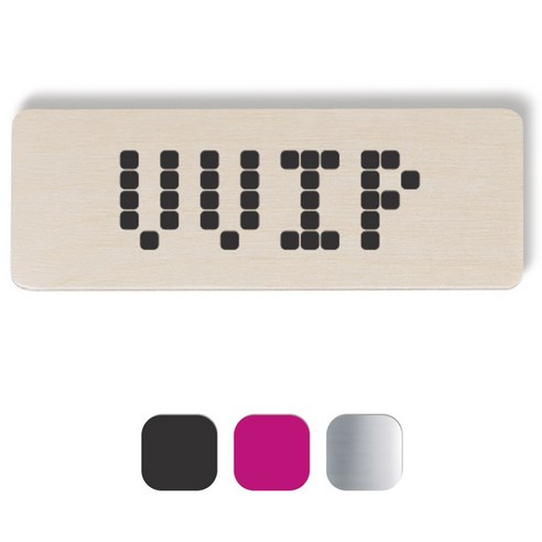 1AM 픽셀도어사인 직사각 + 5mm 픽셀 스티커 3p, 진회색, 분홍색, 은색