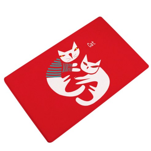 더자카 큐티캣 일러스트 욕실매트, Y394LBBM047