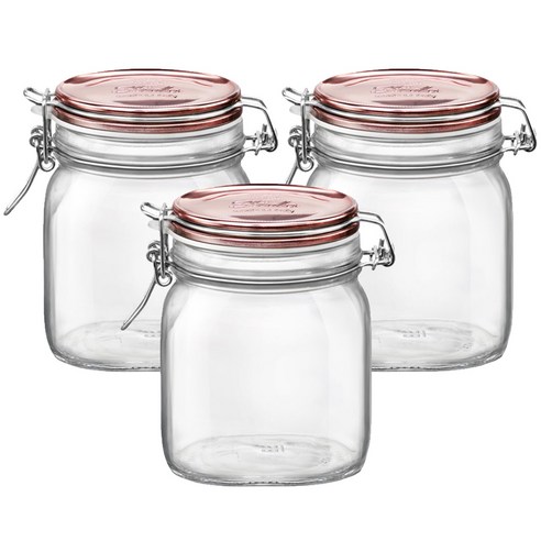 보르미올리 피도 메탈릭 자 유리저장병 핑크, 750ml, 3개입