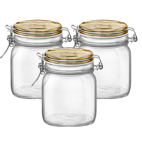 보르미올리 피도 메탈릭 자 유리저장병 골드, 750ml, 3개입