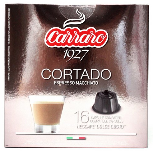 CafeCarraro 돌체구스토 호환캡슐 코르타도, 6.3g, 16개입