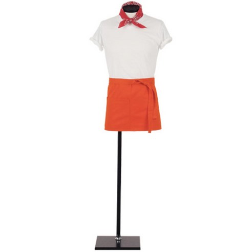 플러스원키친웨어 액티브 숏 앞치마, Fresh ORANGE, 1개