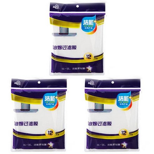 블럭마트 주방 레인지 후드 항균필터 12p, 3개
