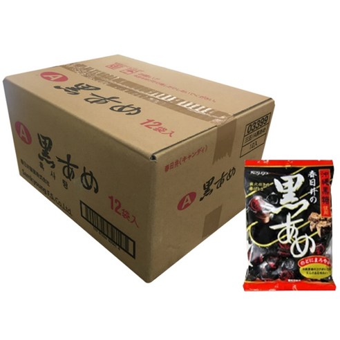 카수가이 구로아메 흑사탕, 144g, 12개입