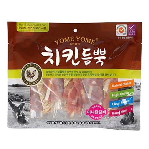 요미요미 강아지간식 치킨듬뿍 400g, 미니닭갈비, 1개