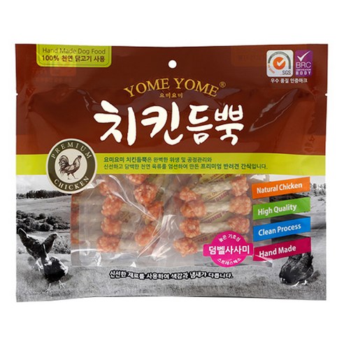 요미요미 강아지간식 치킨듬뿍 400g, 덤벨사사미, 1개